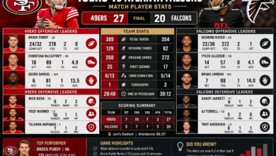 49ers vs Atlanta Falcons Match Player Stats