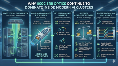 Why 800G SR8 Optics Continue to Dominate Inside Modern AI Clusters